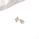 2 x 18K Gold Plated Cubic Zirconia Charms, 10x6mm