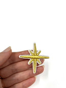 Gold Star Embroidery Patch