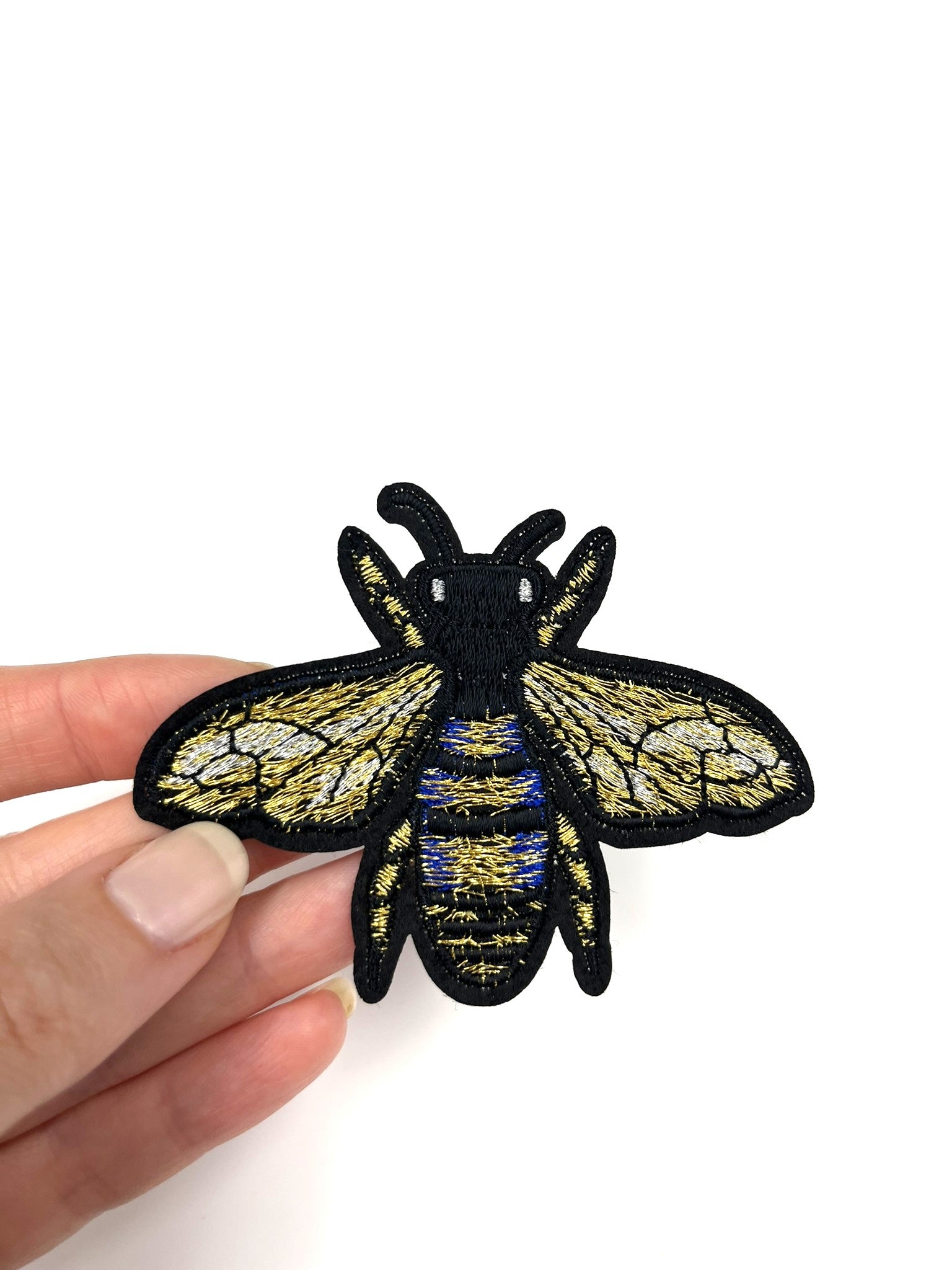 Gold Queen Bee Embroidery Patch