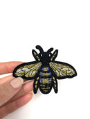 Gold Queen Bee Embroidery Patch