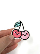 Smiling Cherries Embroidery Patch