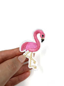 Pink Flamingo Embroidery Patch