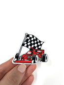 Race Car Embroidery Patch