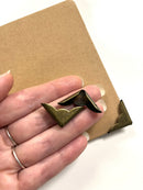 8 x Antique Bronze Book Corner Protectors, 22mm