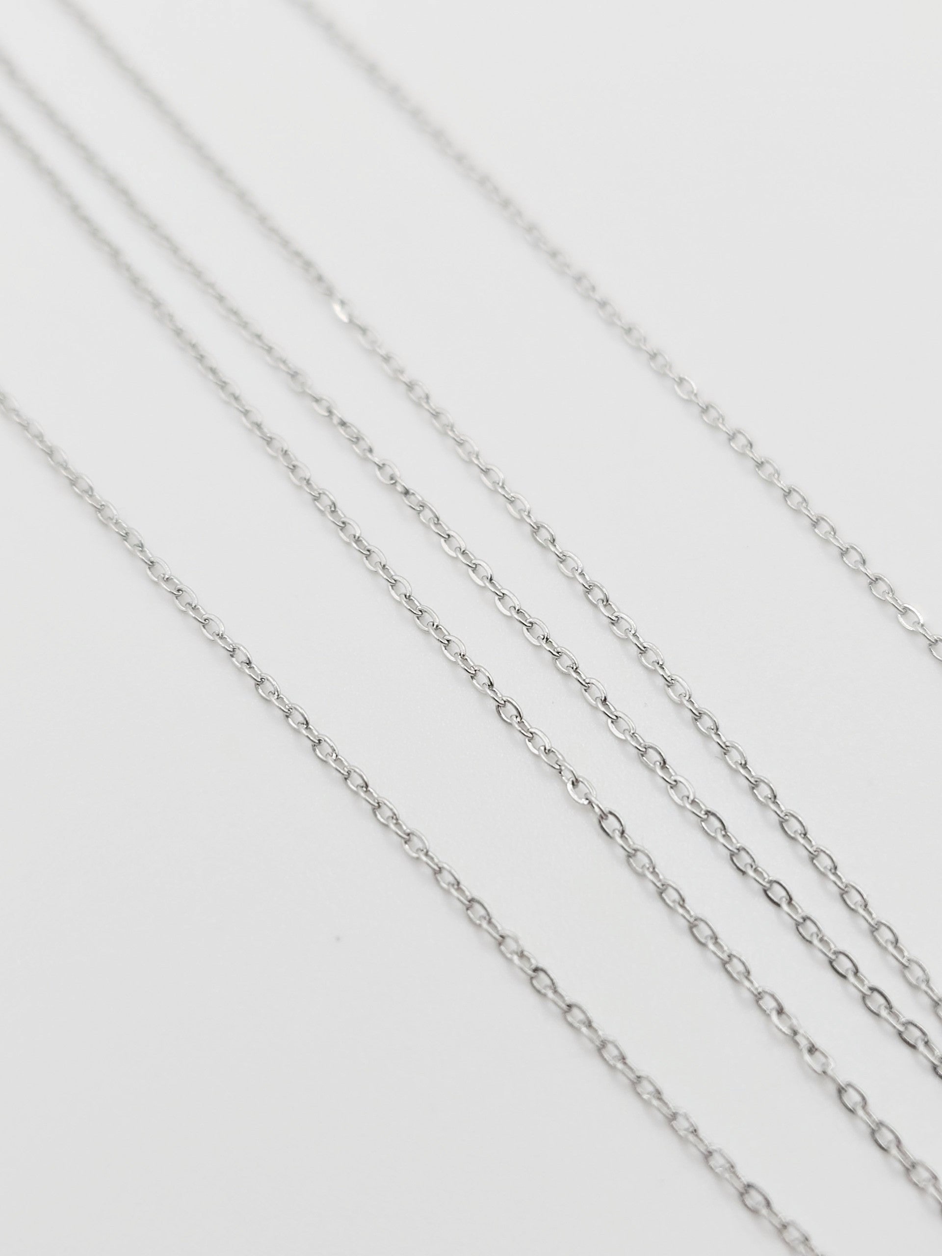 10 metres x Extra Fine Stainless Steel Cable Chain, 1.6x1.2mm