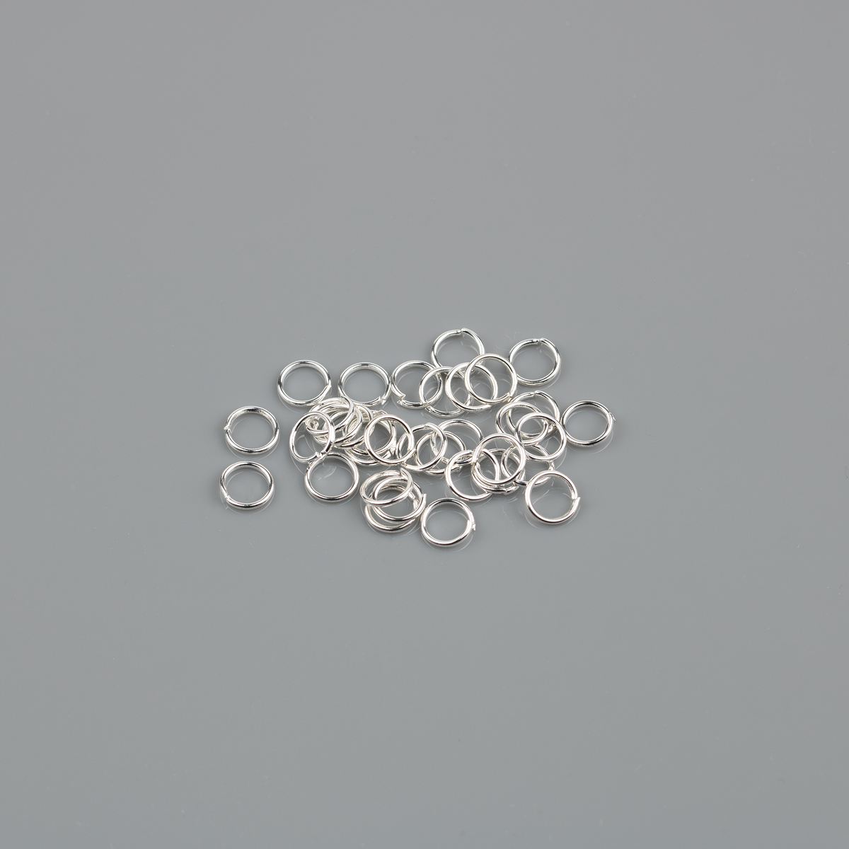 100 x 925 Silver Plated Steel Jump Rings, 5x0.6mm