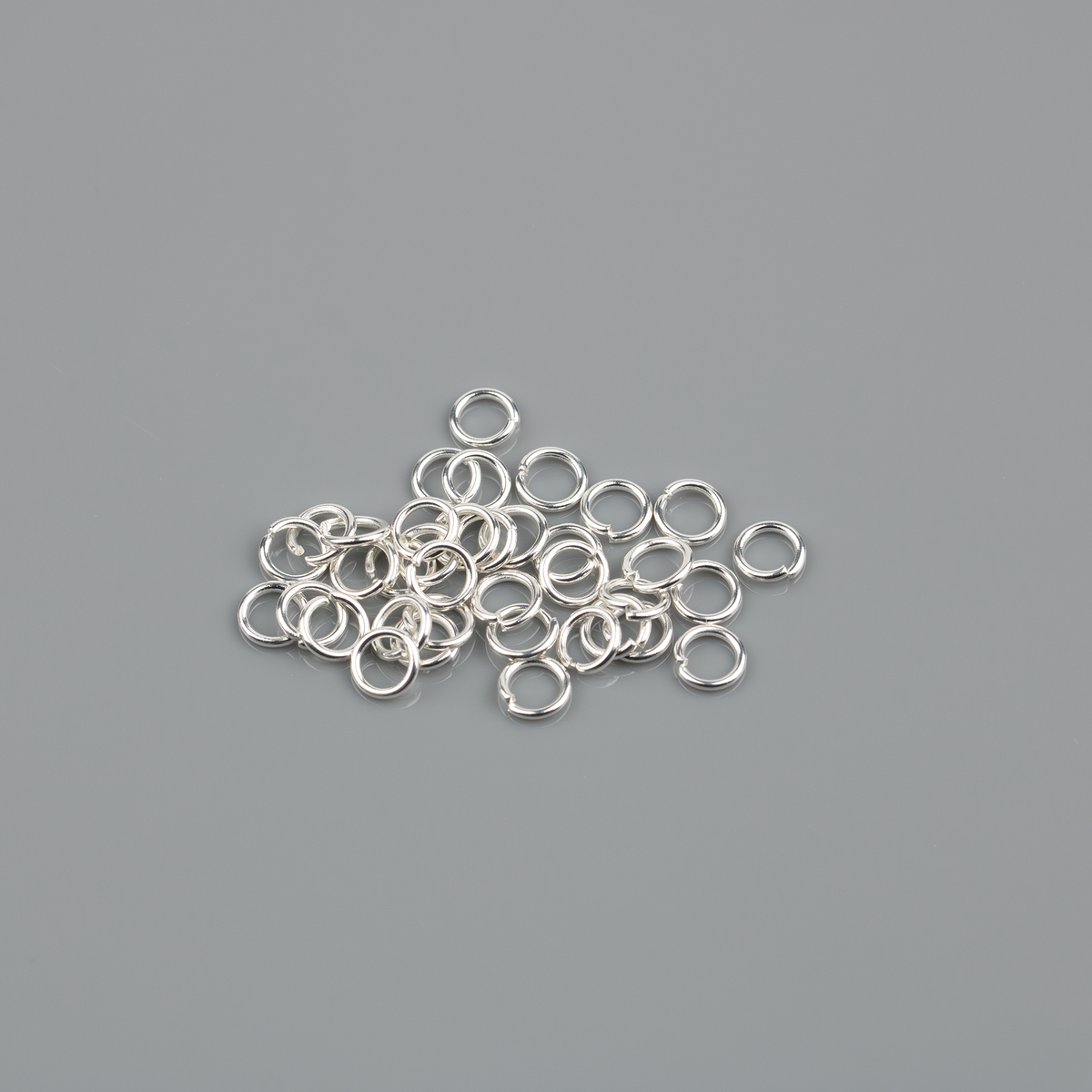 100 x 925 Silver Plated Steel Jump Rings, 5x0.8mm