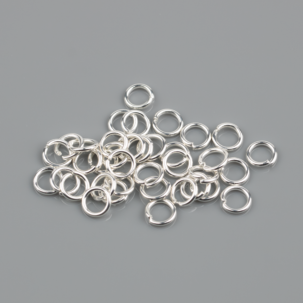 100 x 925 Silver Plated Steel Jump Rings, 5x0.8mm