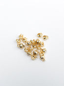 50 x 18K Gold Plated Steel Calotte Ends Bead Tips, 6.5x4.5mm (3984)