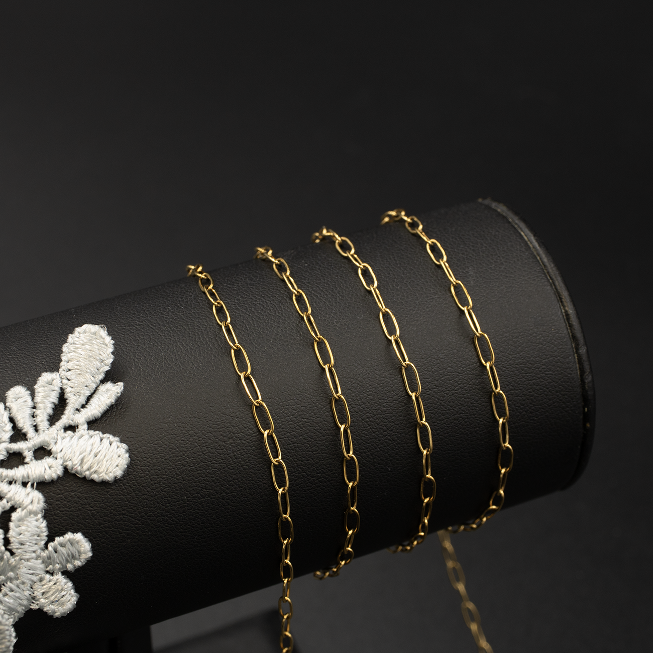 PVD Gold Stainless Steel 5.5x2.4mm Paperclip Chain