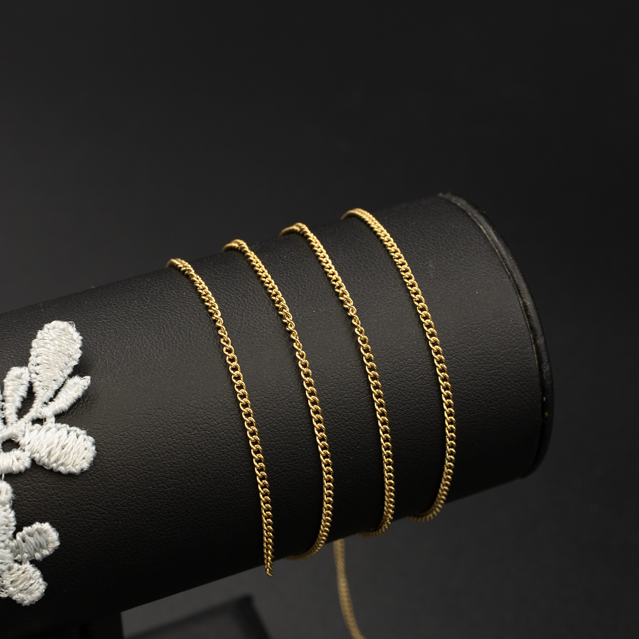 PVD Gold Stainless Steel 2mm Curb Chain