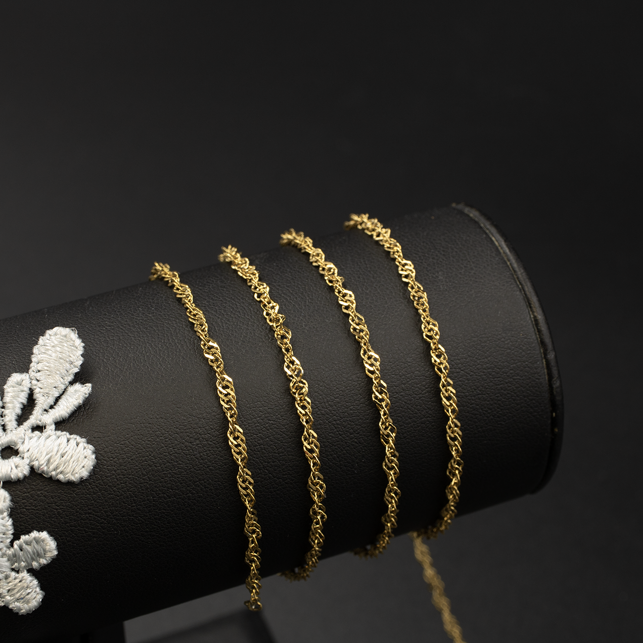 PVD Gold Stainless Steel 2.5mm Singapore Chain