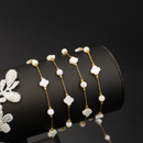 Pearl Clover Beaded Gold Chain