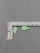 40 x Light Green Jade Imitation Leaf Beads, 24x11mm Lucite Leaf Charms (3189)