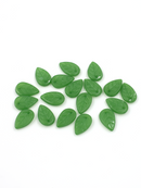 40 x Green Jade Imitation Leaf Beads, 18x12mm Lucite Leaf Charms (3186)