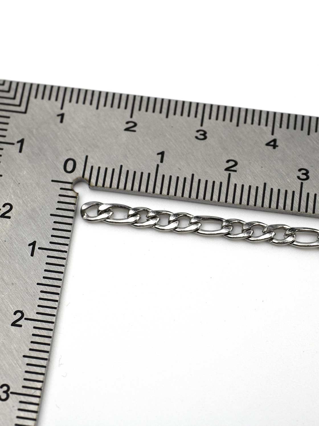 1m x Stainless Steel Figaro Chain, 3mm (CH1)