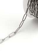 1m x Stainless Steel Paperclip Chain, 12x4mm