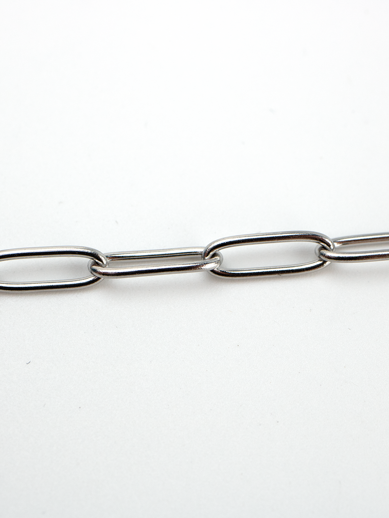 1m x Stainless Steel Paperclip Chain, 12x4mm