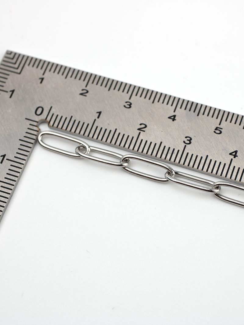1m x Stainless Steel Paperclip Chain, 12x4mm