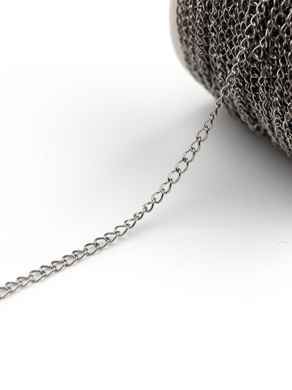 5m x Stainless Steel Curb Chain, 3.5x2mm (CH5)