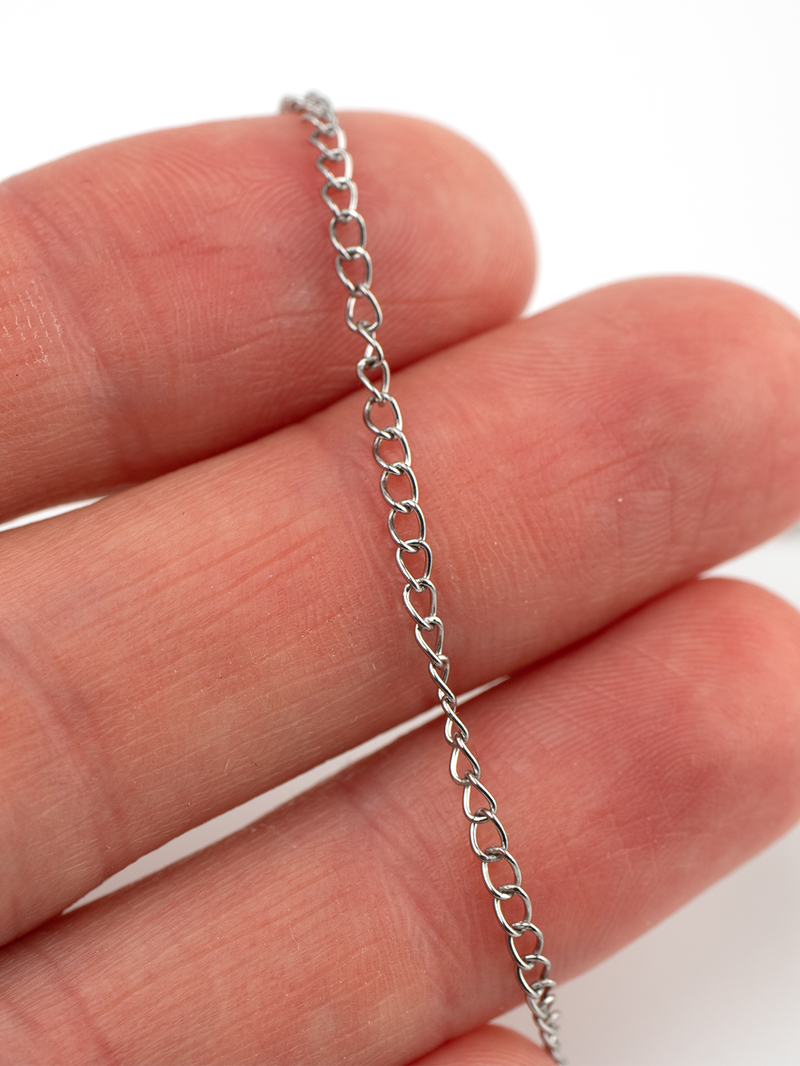 5m x Stainless Steel Curb Chain, 3.5x2mm (CH5)