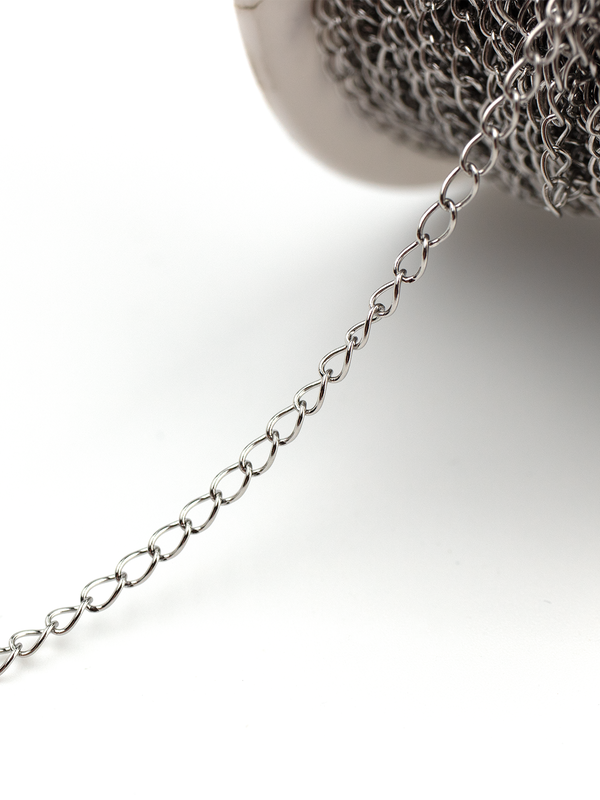 5m x Stainless Steel Curb Chain, 3x2mm (CH6)