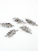 1 x Platinum Plated Silver Leaf Branch Connector 42x16mm (3713)