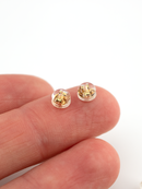 10 x 18K Gold Plated Silicone Earring Nuts 5mm Stud Backs (4059)