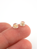 10 x 18K Gold Plated Silicone Earring Nuts 5mm Stud Backs (4059)