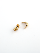 50 x 18K Gold Plated Steel Calotte Ends, 7x4mm (4057)