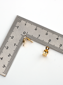 50 x 18K Gold Plated Steel Calotte Ends, 7x4mm (4057)