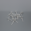 10 pairs x 925 Sterling Silver Plated Stainless Steel Flat Pad Earring Posts, 12x4mm