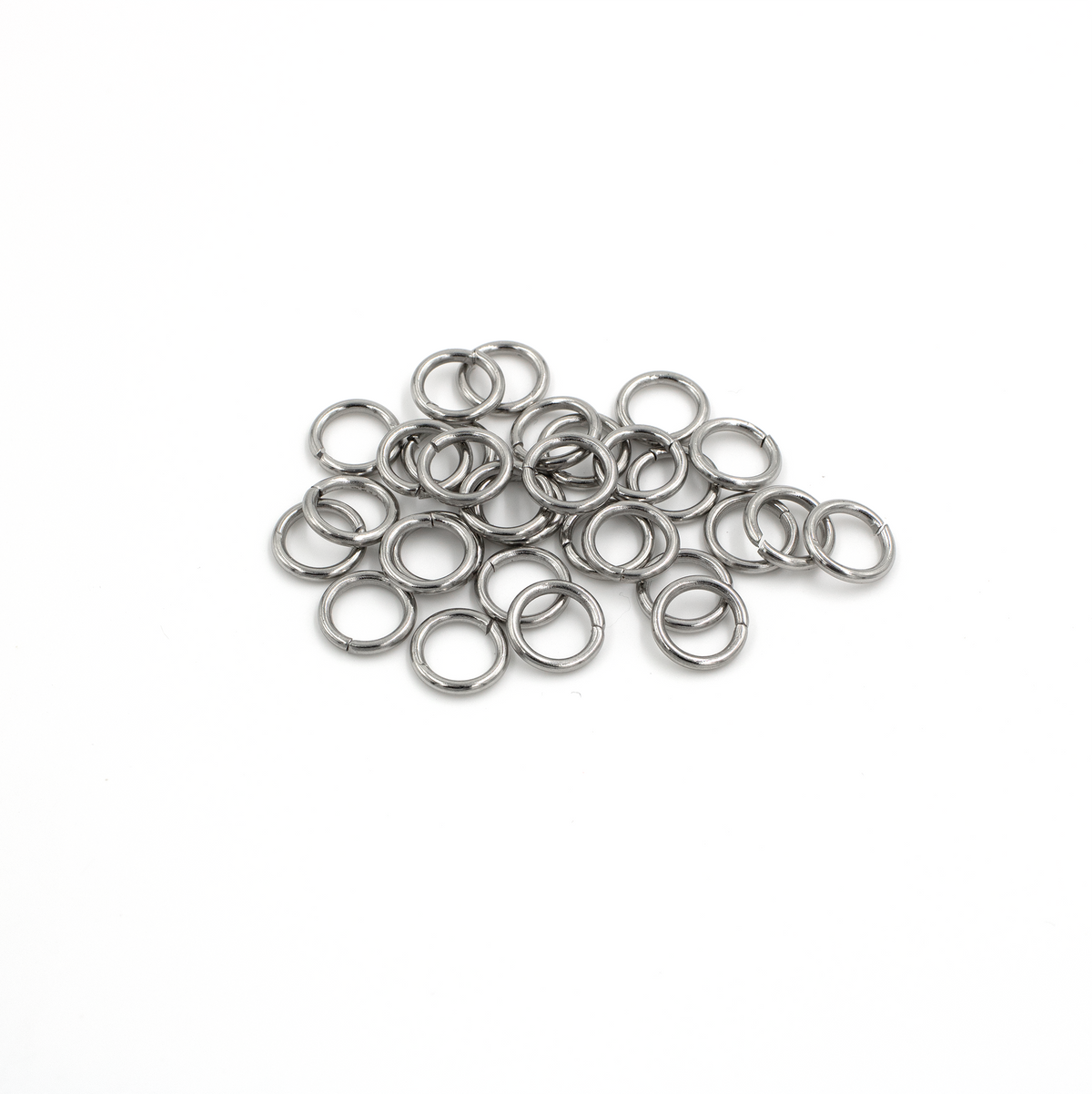 100 x Saw Cut Stainless Steel Round Jump Rings, 8x1.2mm