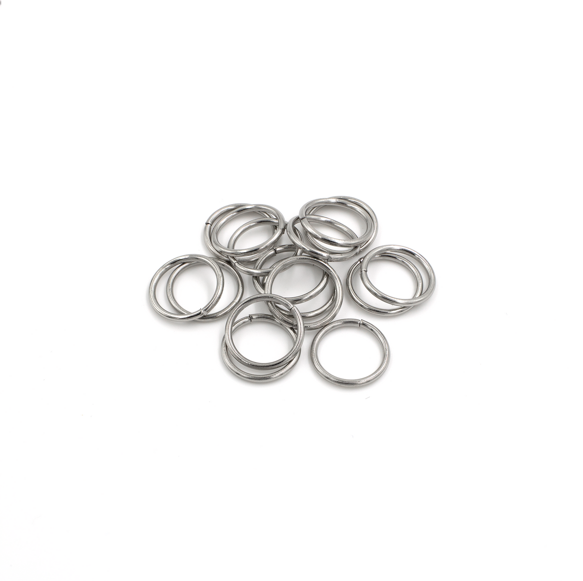 50 x Stainless Steel Round Jump Rings, 12x1.2mm