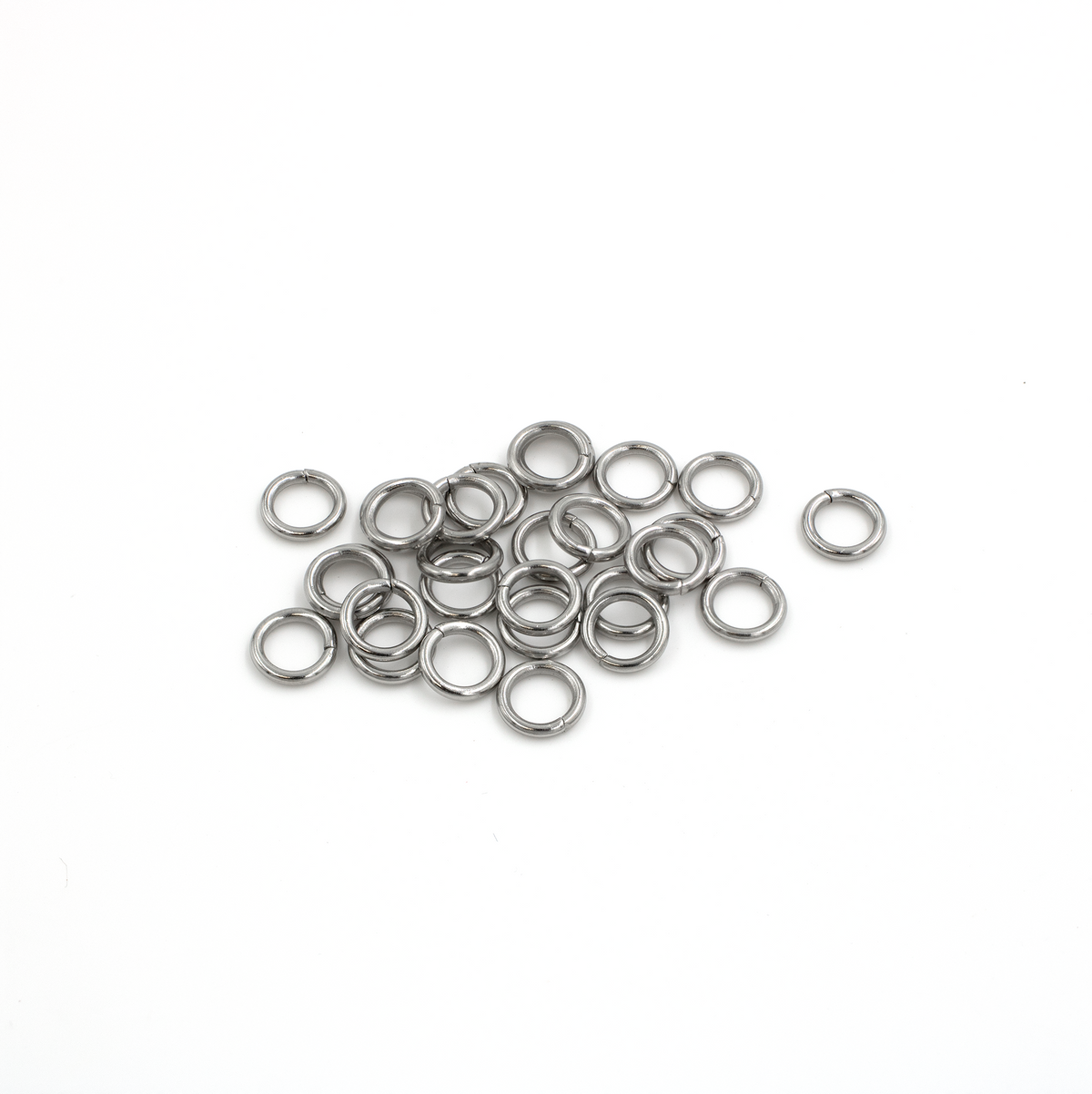100 x Stainless Steel Jump Rings, 7x1.2mm