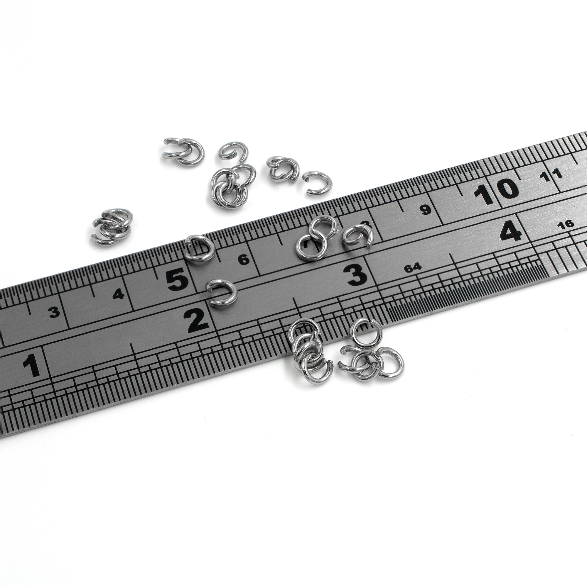 100 x Stainless Steel Jump Rings, 5x1mm
