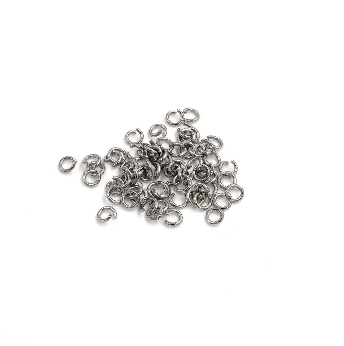 100 x Stainless Steel Jump Rings, 5x1mm