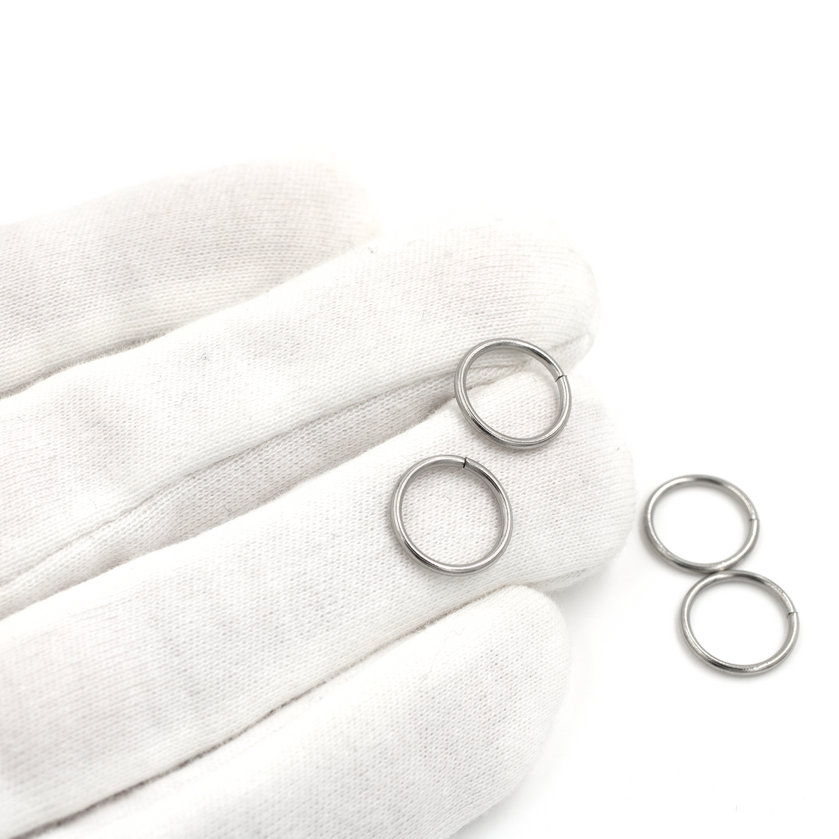 50 x Stainless Steel Round Jump Rings, 12x1.2mm