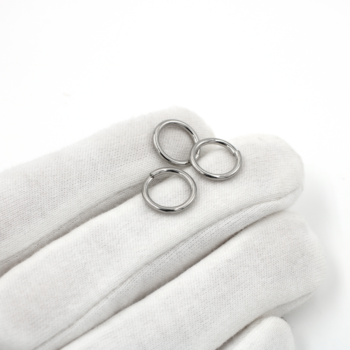50 x Saw Cut Stainless Steel Round Jump Rings, 12x1.5mm