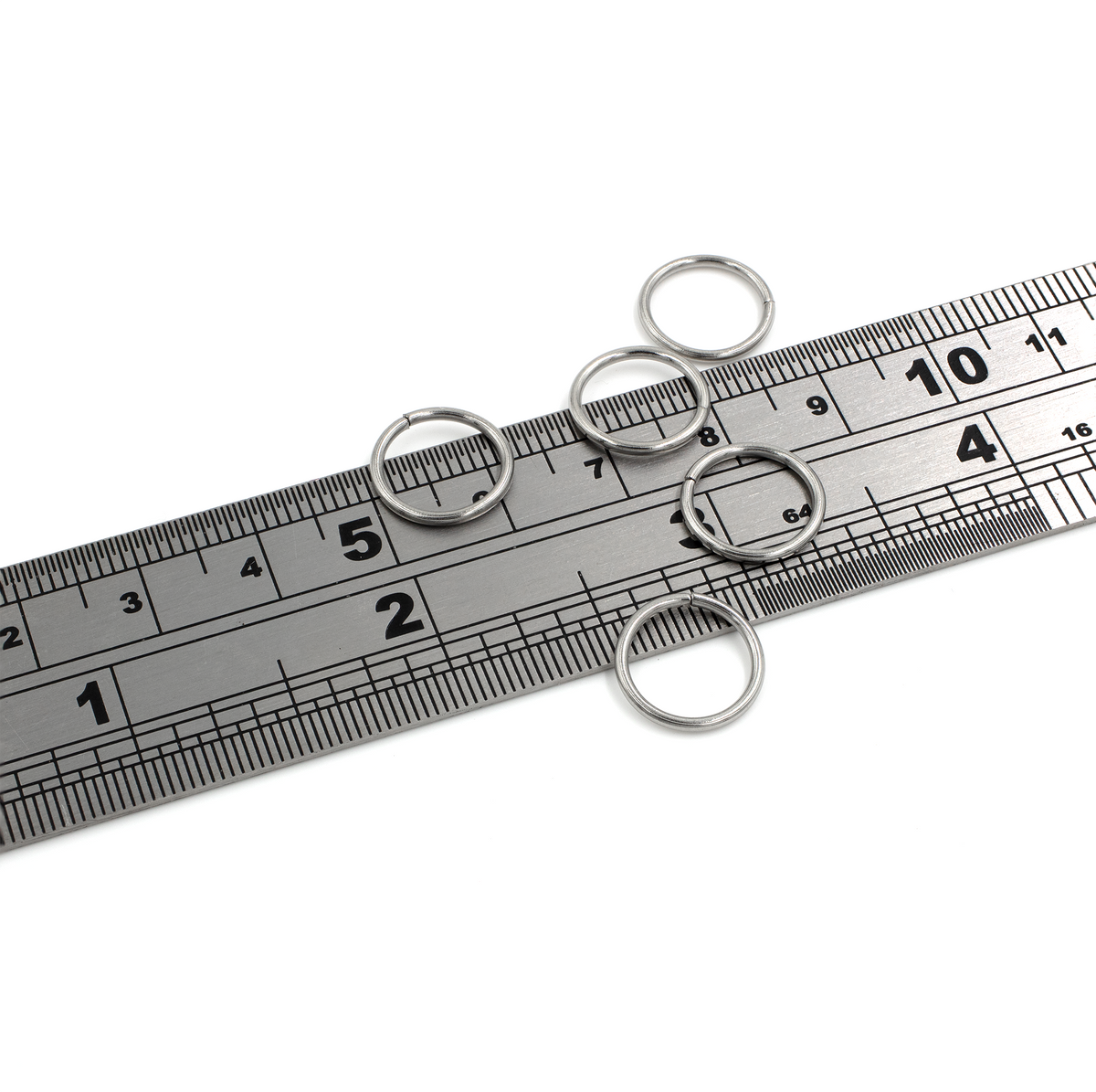 50 x Stainless Steel Round Jump Rings, 12x1.2mm