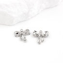 2 x Stainless Steel Bowknot Charms, 17x16mm