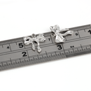 2 x Stainless Steel Bowknot Charms, 17x16mm