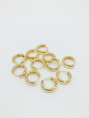 1 pair x 18K Gold Plated Chunky Sleeper Hoop Earrings, 18mm (1746)