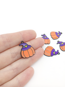 4 x Enamel Coated Pumpkin Charms (3303)