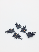 4 x Enamelled Haunted House Halloween Charms, 23x15mm (3298)
