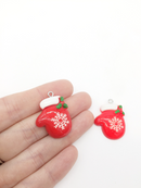 1 x Resin Santa's Mitten Charm, 31x23mm (3363)