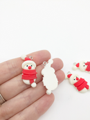 1 x Resin Snowman Charm, 35x20mm (3362)