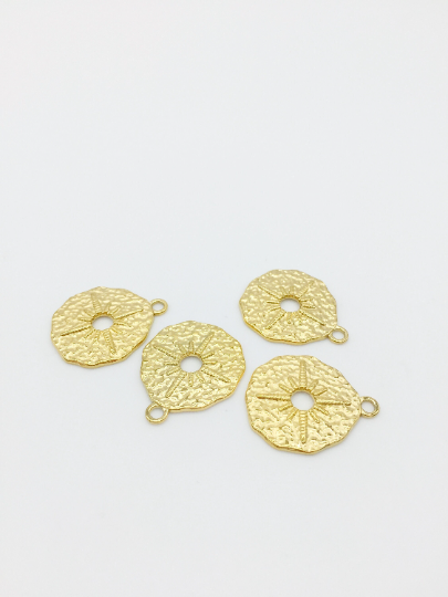 1 x 18K Gold Plated Stainless Steel Star Charm, 23x19mm (0461)