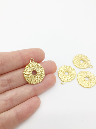 1 x 18K Gold Plated Stainless Steel Star Charm, 23x19mm (0461)