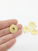 1 x 18K Gold Plated Stainless Steel Star Charm, 23x19mm (0461)